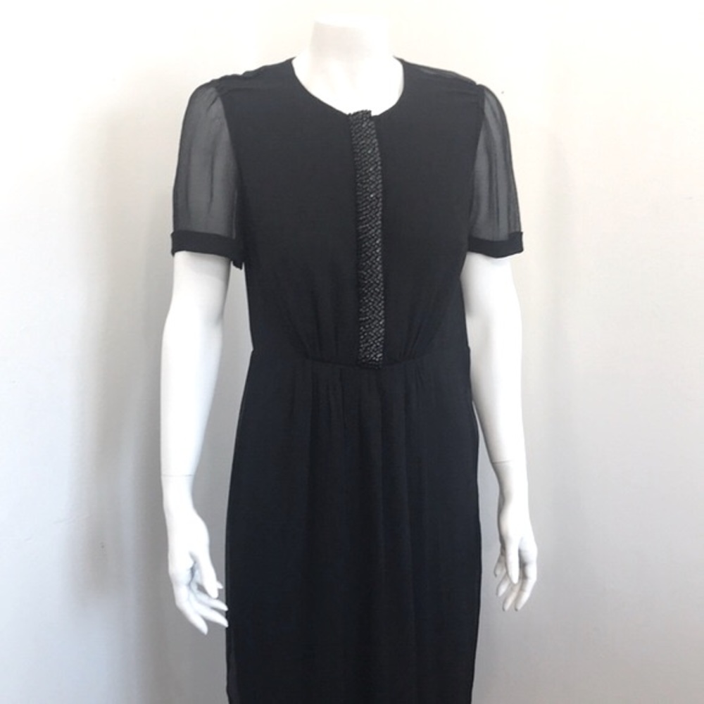 Burberry London Black Short Sleeve Dress Sz 6